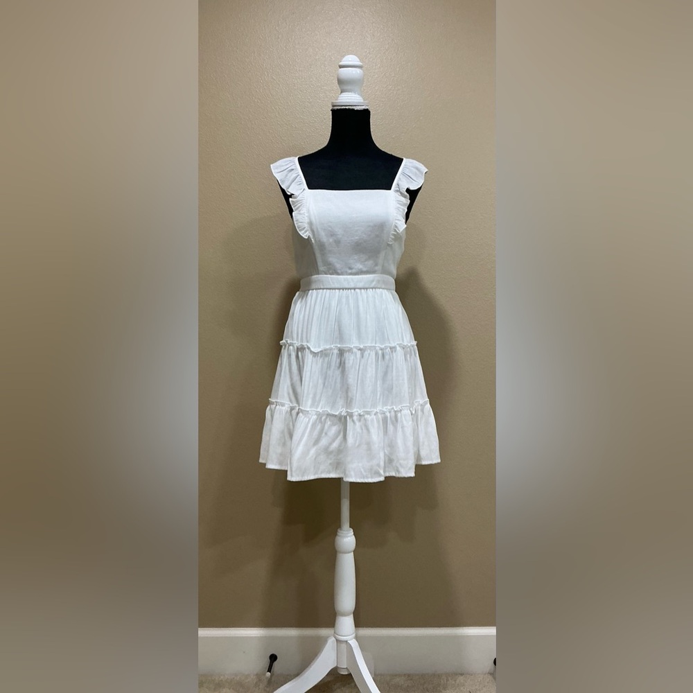 Altar'd State White Tiered Mini Dress